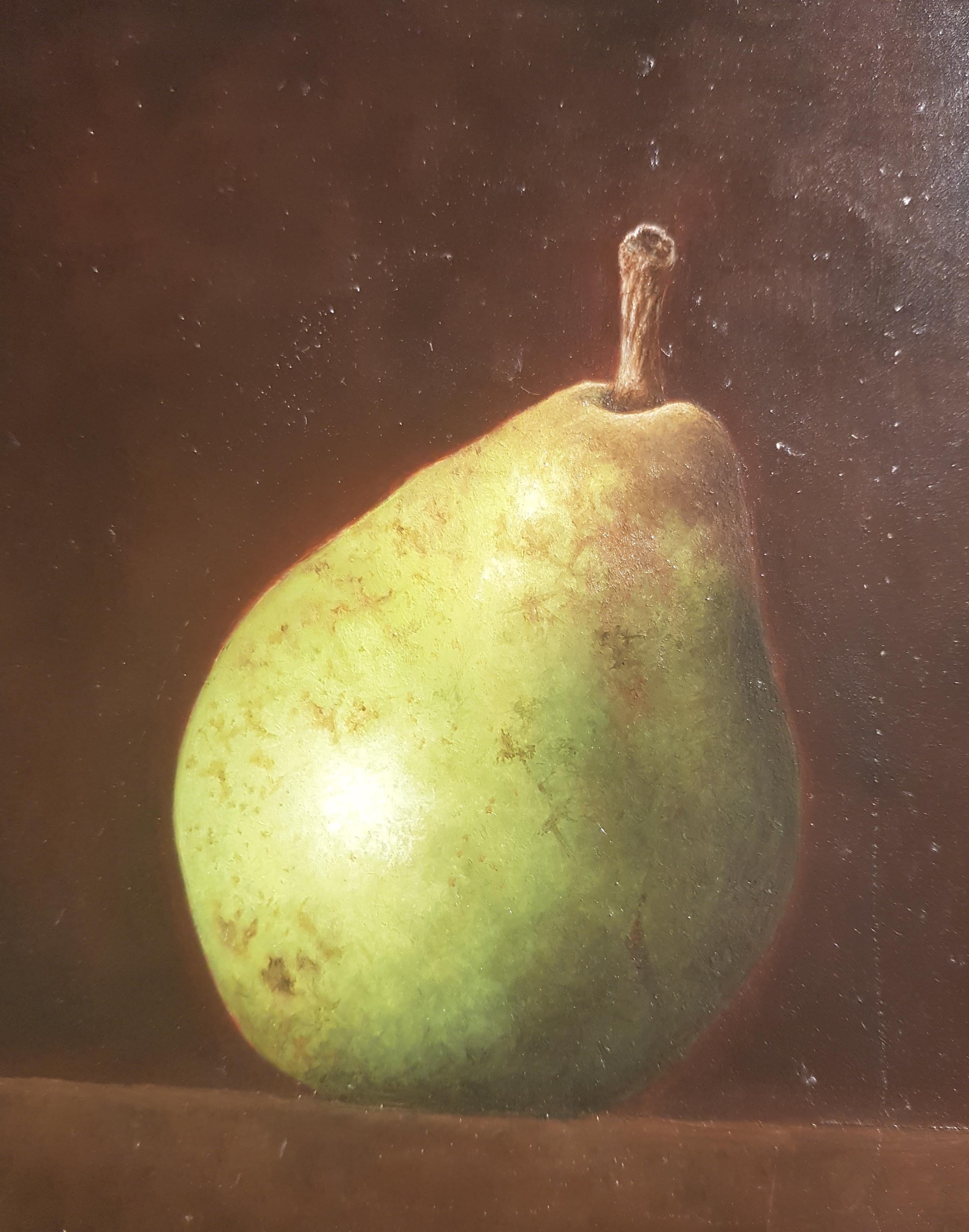  'Pear & Antique Glass' by Barbara Vanhove is an incredible Contemporary Realist Still-Life painting.


Barbara was born in Watermael-Boisfort in Belgium in 1974. She showed an incredible natural talent early on in her life and after school she