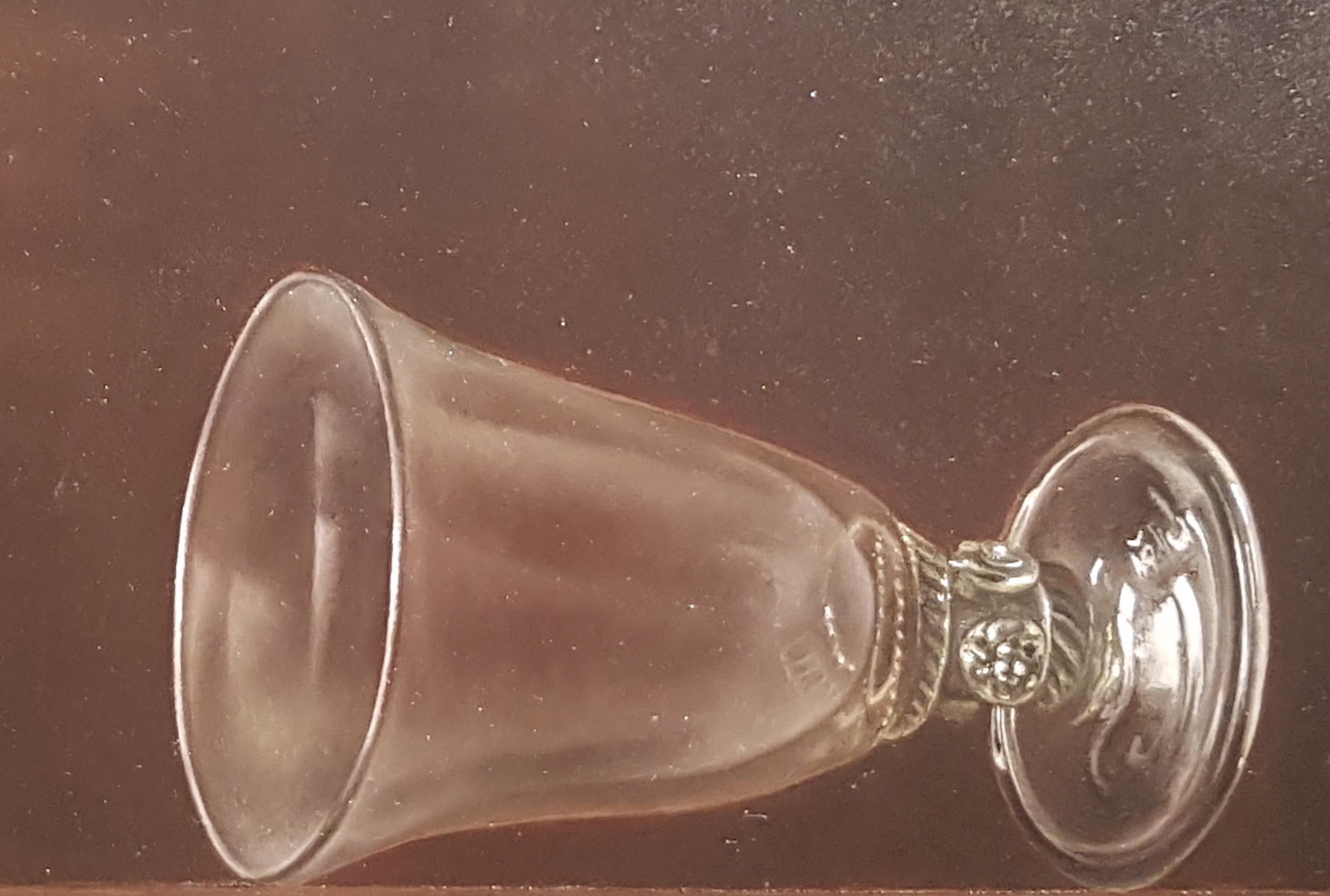 Contemporary Realist Still-Life 'Pear & Antique Glass' by Barbara Vanhove For Sale 1