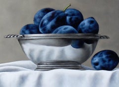 Still-Life Painting 'Damson Reflection' by Barbara Vanhove akin to Dutch Masters