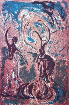 Dancers 12. Contemporary Figurative Mono Print