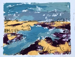 "New Forest". Stampa monotipo di un paesaggio contemporaneo