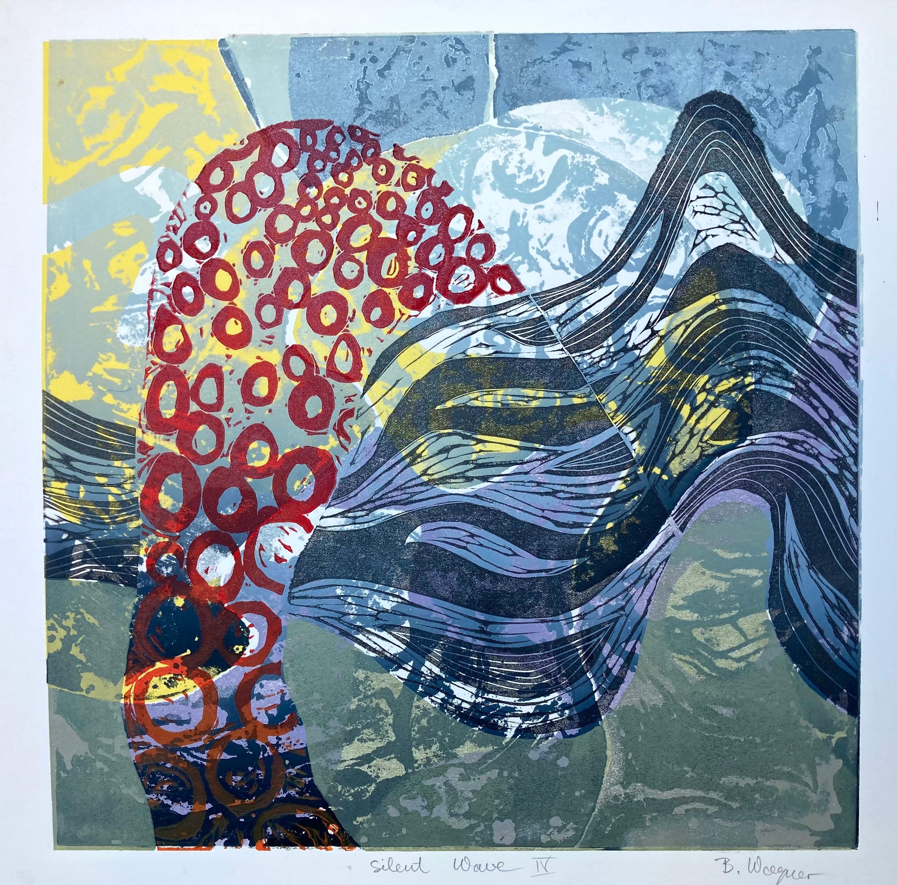 Barbara Wagner Abstract Print - Silent Wave IV, Contemporary Print Making