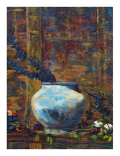 Modernist Blue Vase Still Life