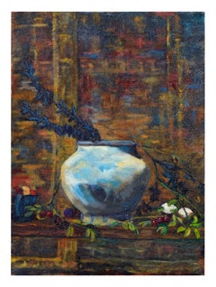 Modernist Blue Vase Still Life