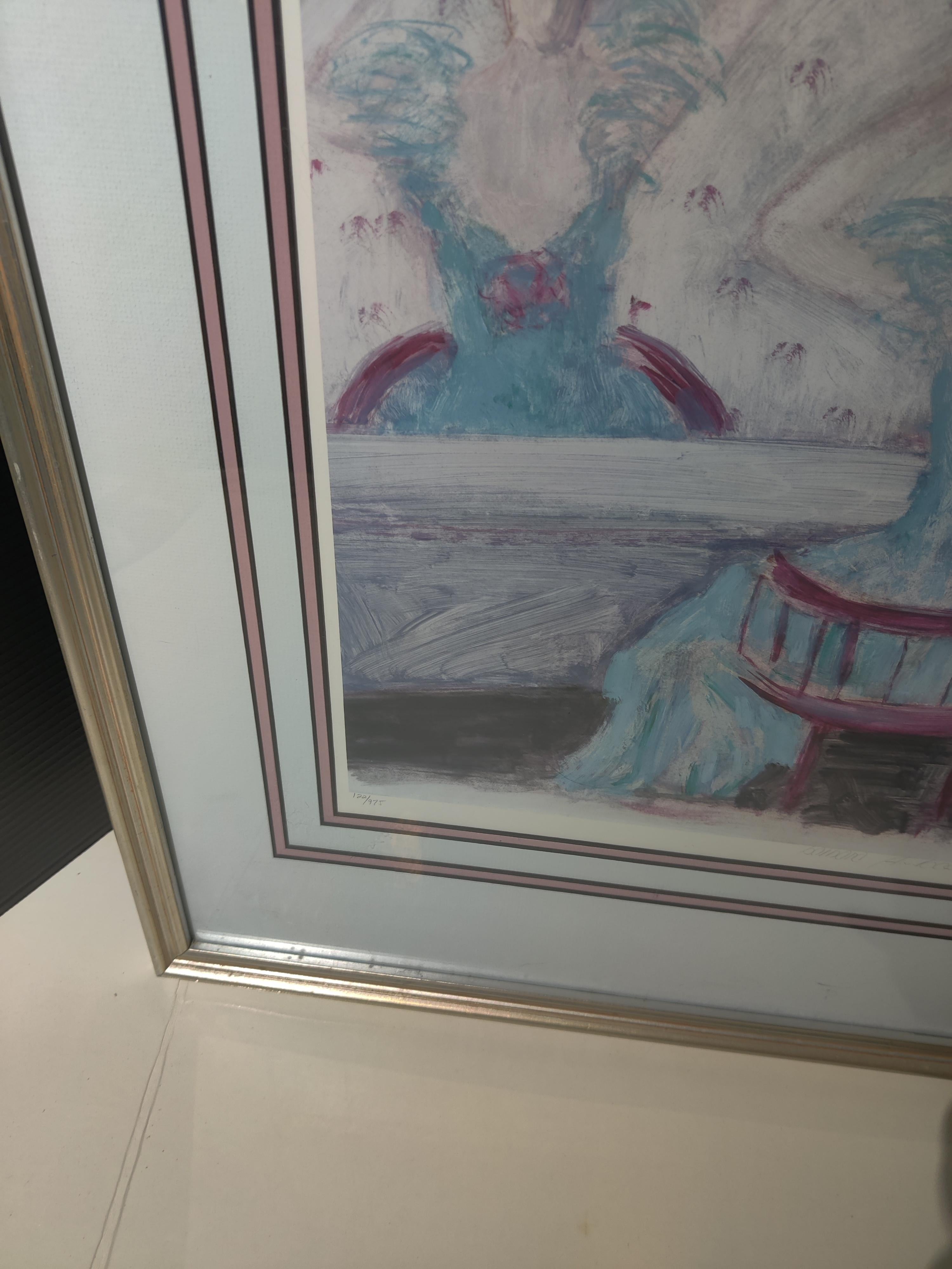 Barbara Wood Signierte und nummerierte Final Touch 1990er Lithographie Limitierte Auflage im Zustand „Gut“ im Angebot in Cincinnati, OH