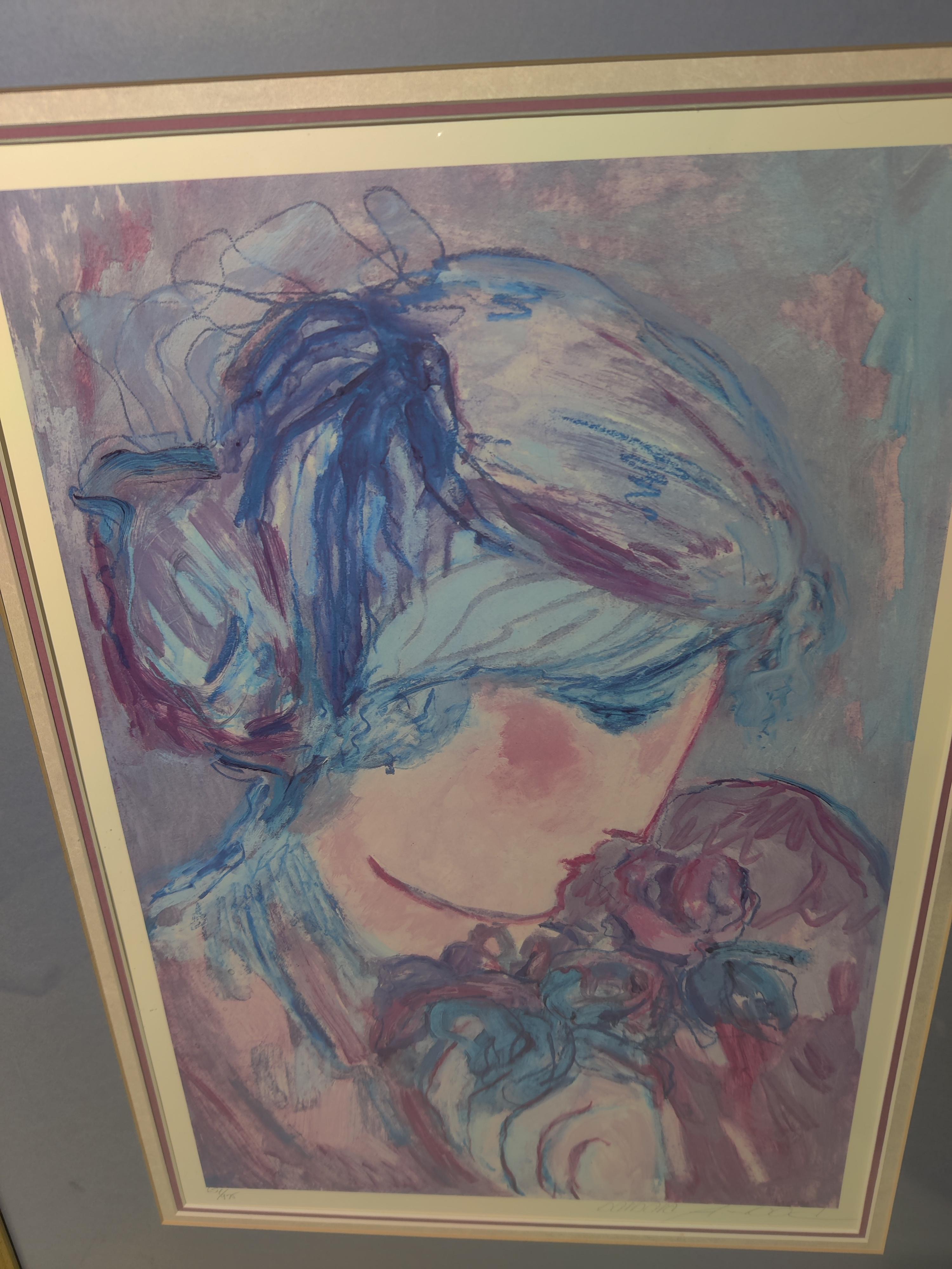 Barbara Wood Serigrafía firmada y numerada titulada Flores silvestres en Bueno estado para la venta en Cincinnati, OH