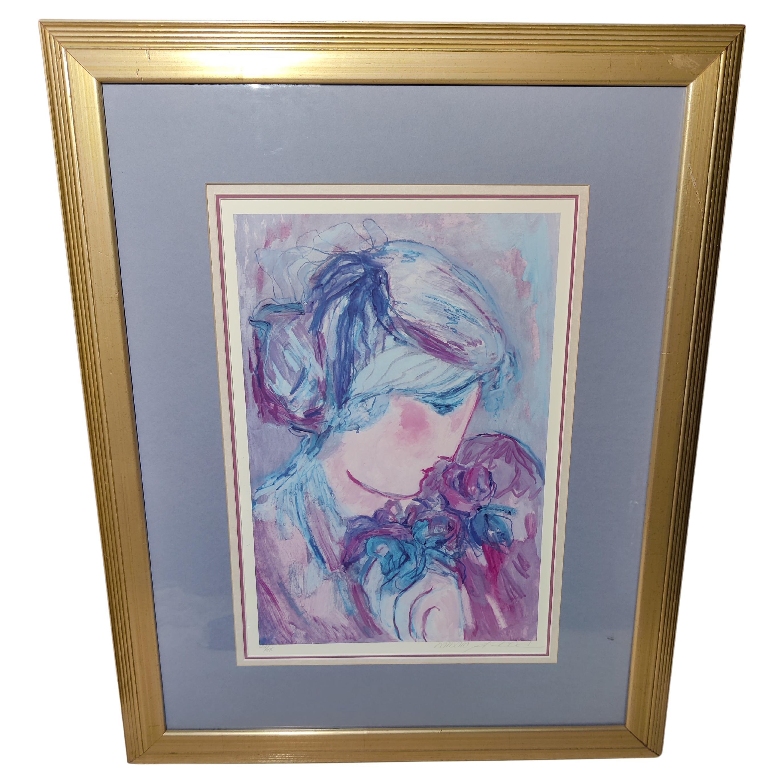 Barbara Wood Serigrafía firmada y numerada titulada Flores silvestres en venta
