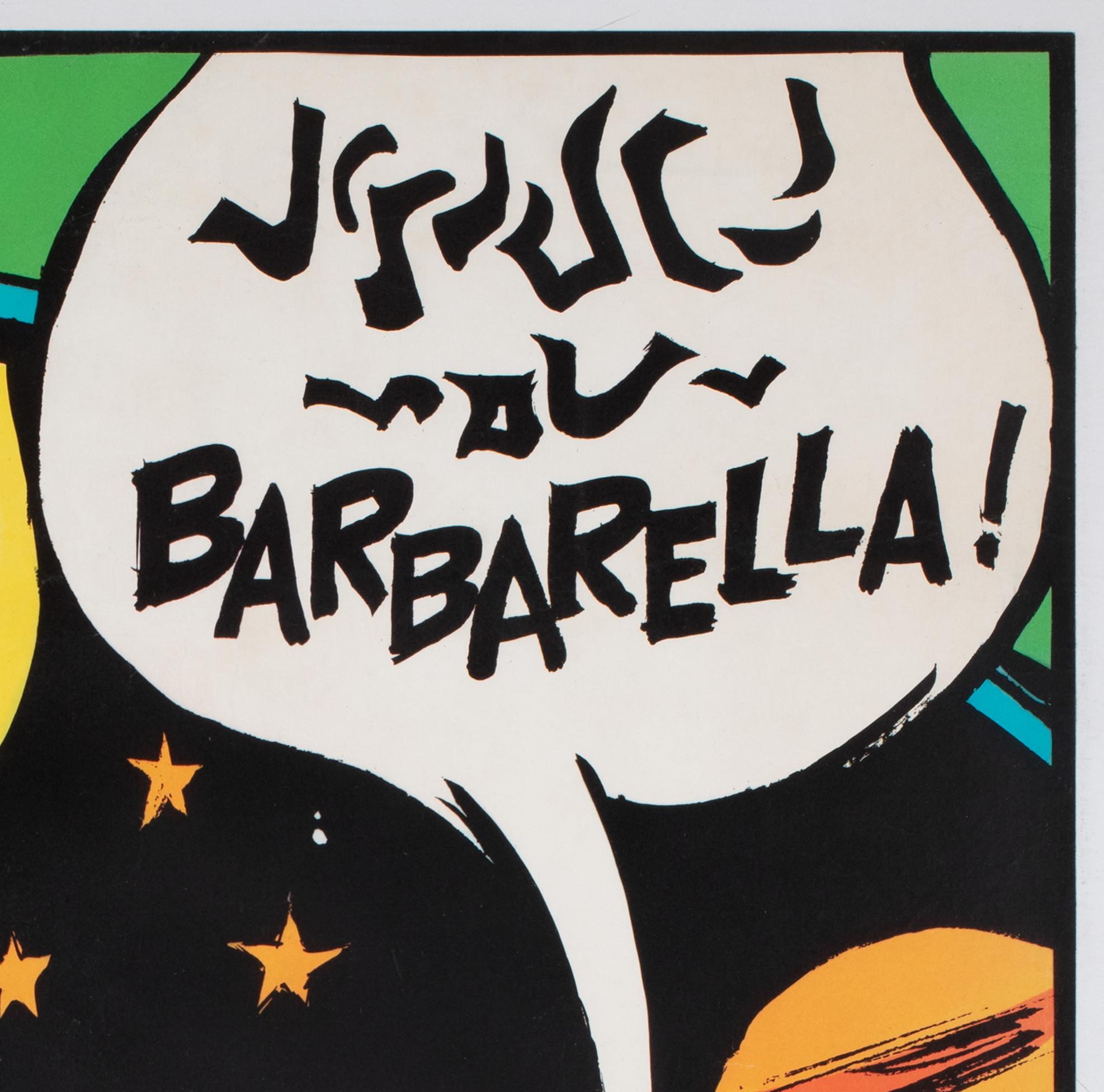 Barbarella 1967 Poster pubblicitario francese Psychophot, Jean Claude Forest In condizioni ottime in vendita a Bath, Somerset