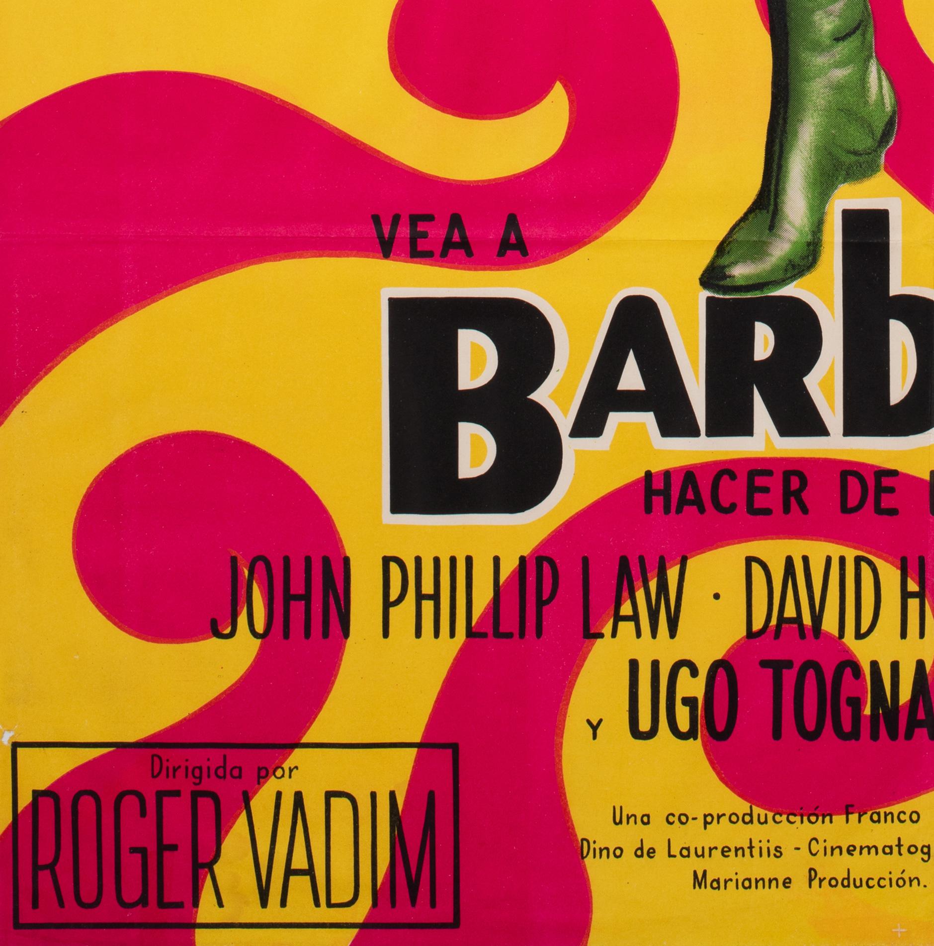 BARBARELLA Argentinisches 1 Blatt-Filmplakat von BARBARELLA, 1968 im Angebot 2