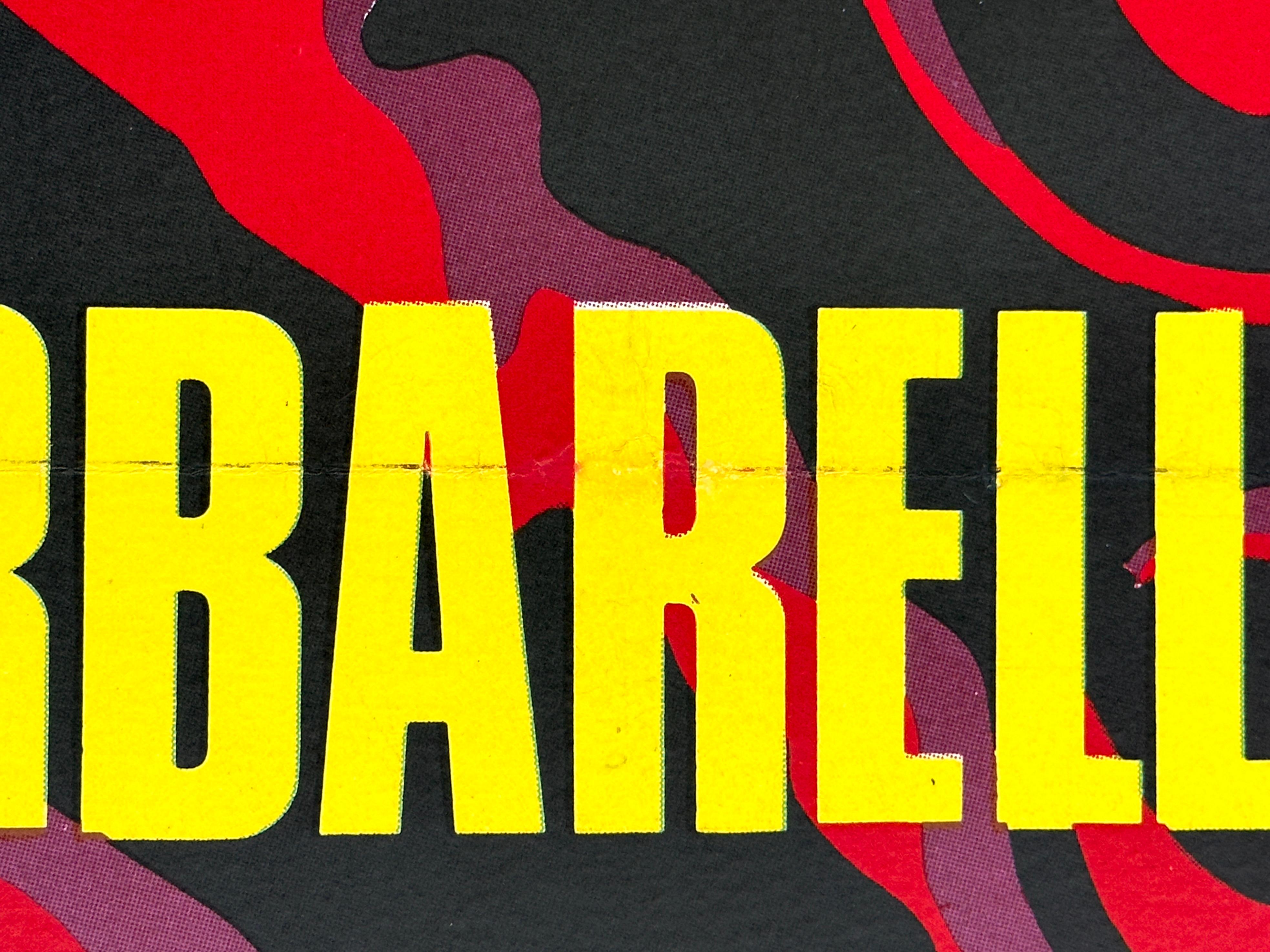 Poster cinematografico originale di 'Barbarella' di Mario De Berardinis, italiano, 1968 in vendita 9