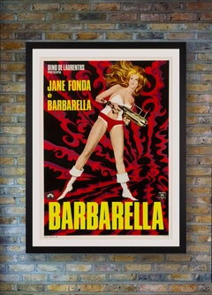 'Barbarella' Original Vintage Movie Poster by Mario De Berardinis, Italian, 1968