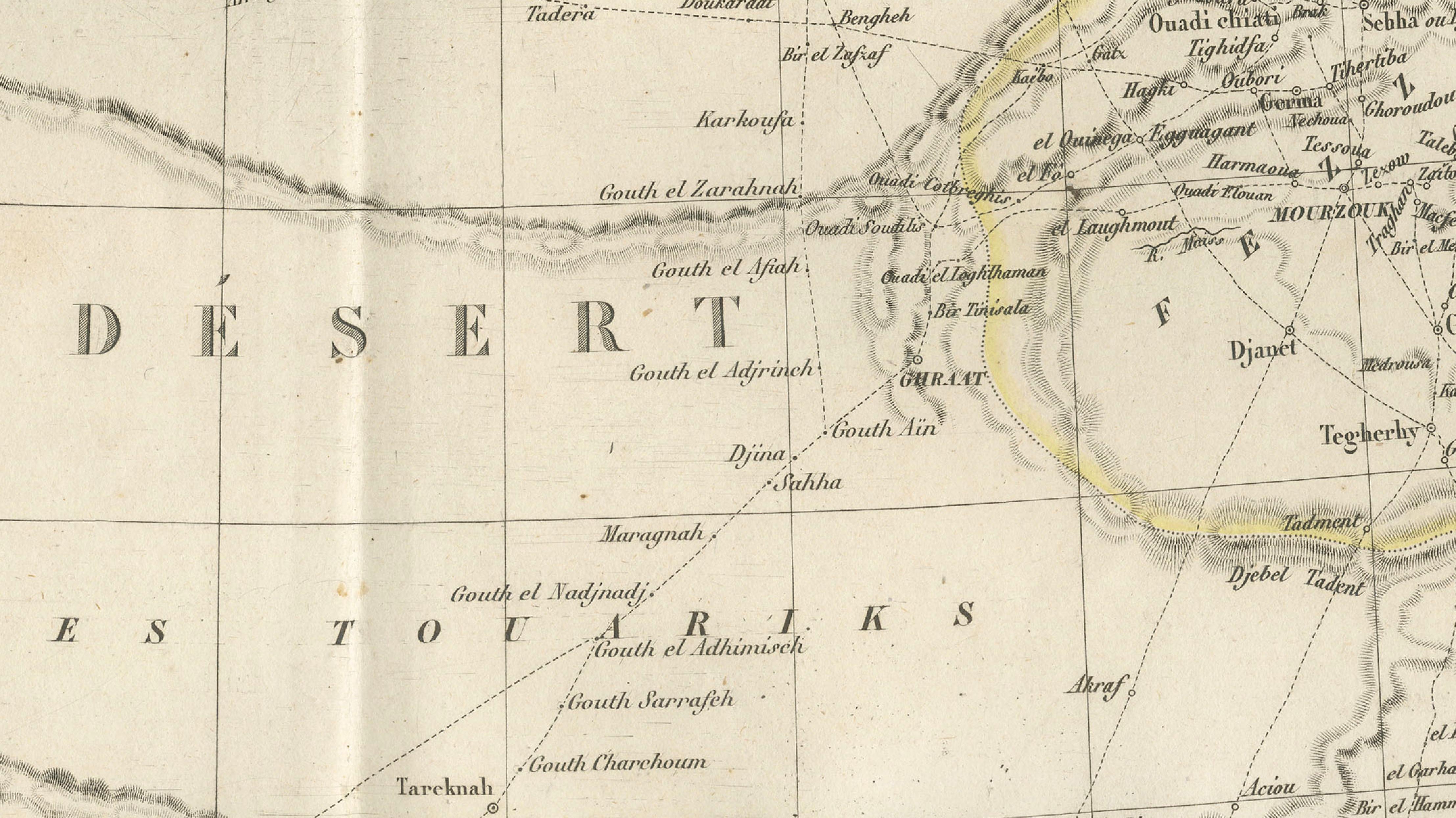 Barbary Coast North Africa Map, Morocco Algeria Tunisia Libya, Lapie 1837