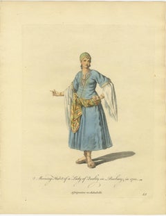Barbary Ladies in Morning and Ceremonial Dress in 1700, Costume Engravings, 1749