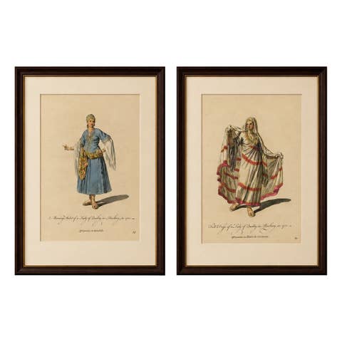 Barbary Ladies in Morning and Ceremonial Dress in 1700, Costume Engravings, 1749