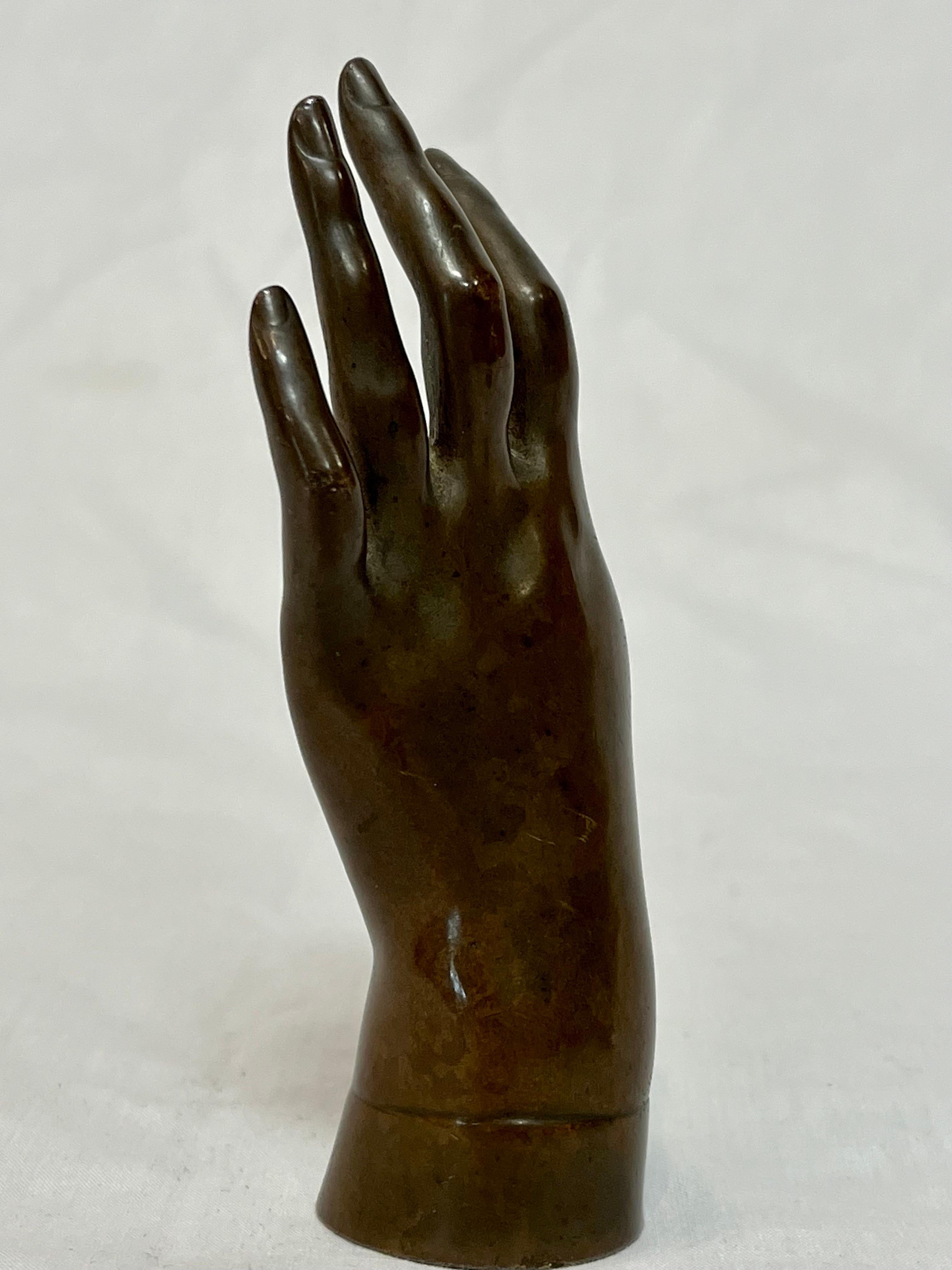 Barbedienne Bronze Hand Paperweight Possibly of Grand Duchess Maria Pavlovna 3
