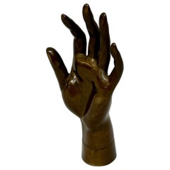 Presse-papiers à la main en bronze Barbedienne, probablement de la grande-duchesse Maria Pavlovna