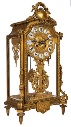 Reloj de chimenea francés Barbedienne, hacia 1890