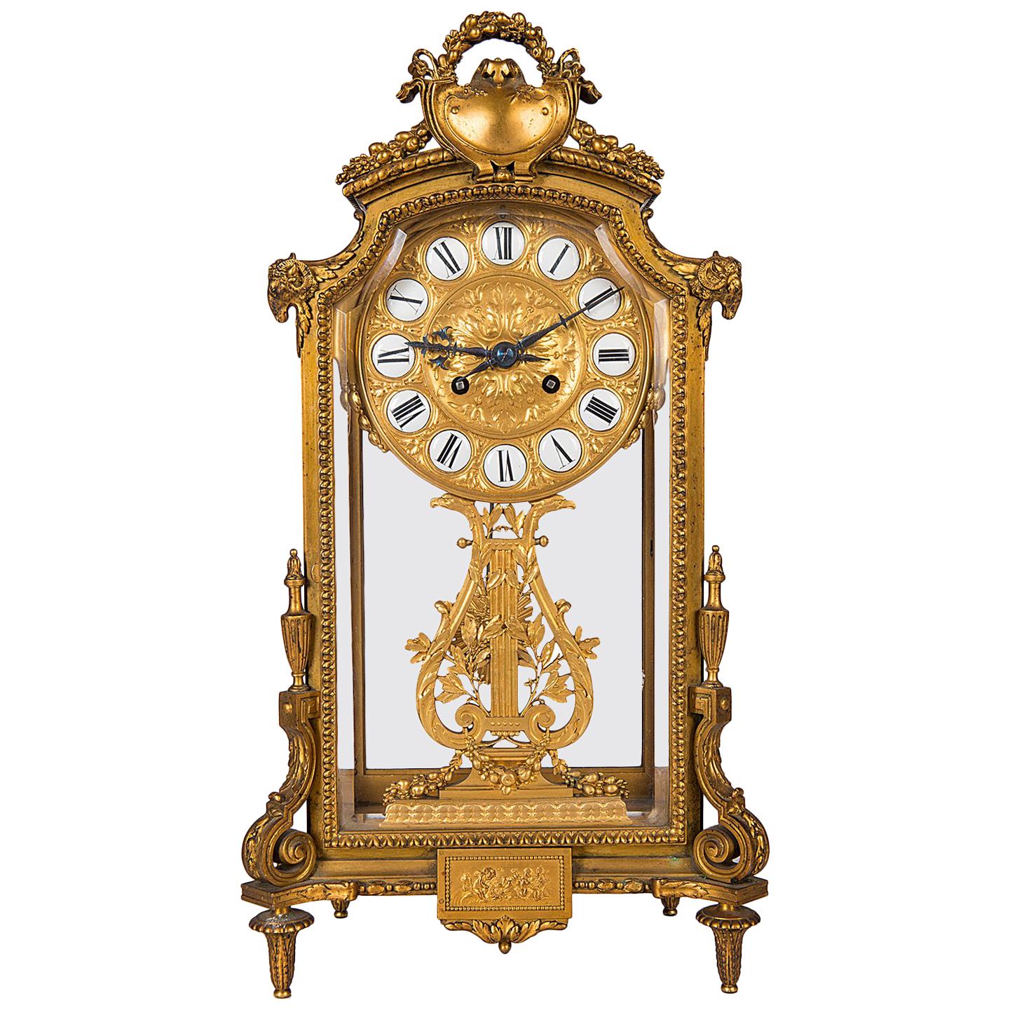 Pendule de cheminée française Barbedienne, datant d'environ 1890 en vente