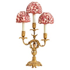 Barbedienne Louis XV Style Ormolu 3-Light Lamp