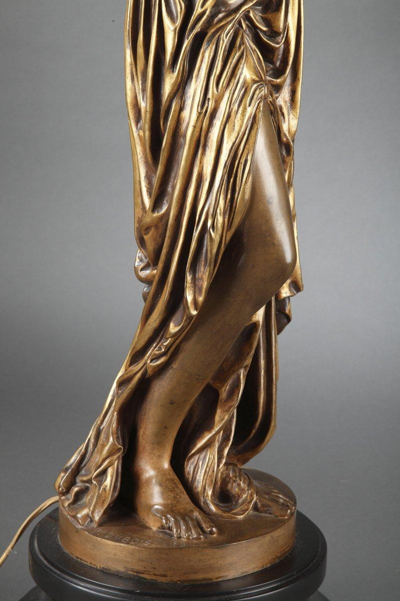BARBEDIENNE - Ein Paar Bronzetorchièren des 19. Jahrhunderts von DUBOIS & FALGUIERE (Napoleon III.) im Angebot