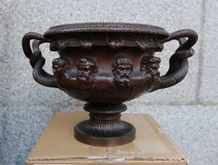 Barbedienne Pair of Bronze Neoclassical French Vases, 19th Century
