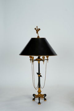 Barbedienne Style Black Candelabra Lamps