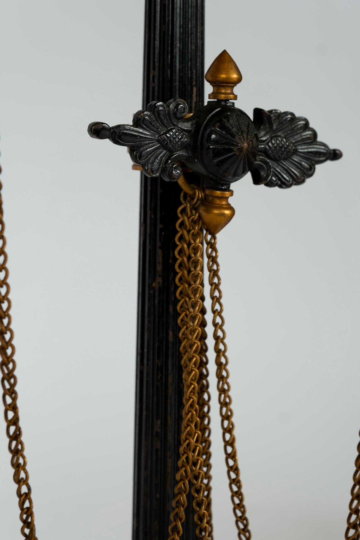 Barbedienne Style Black Candelabra Lamps In Good Condition In Houston, TX