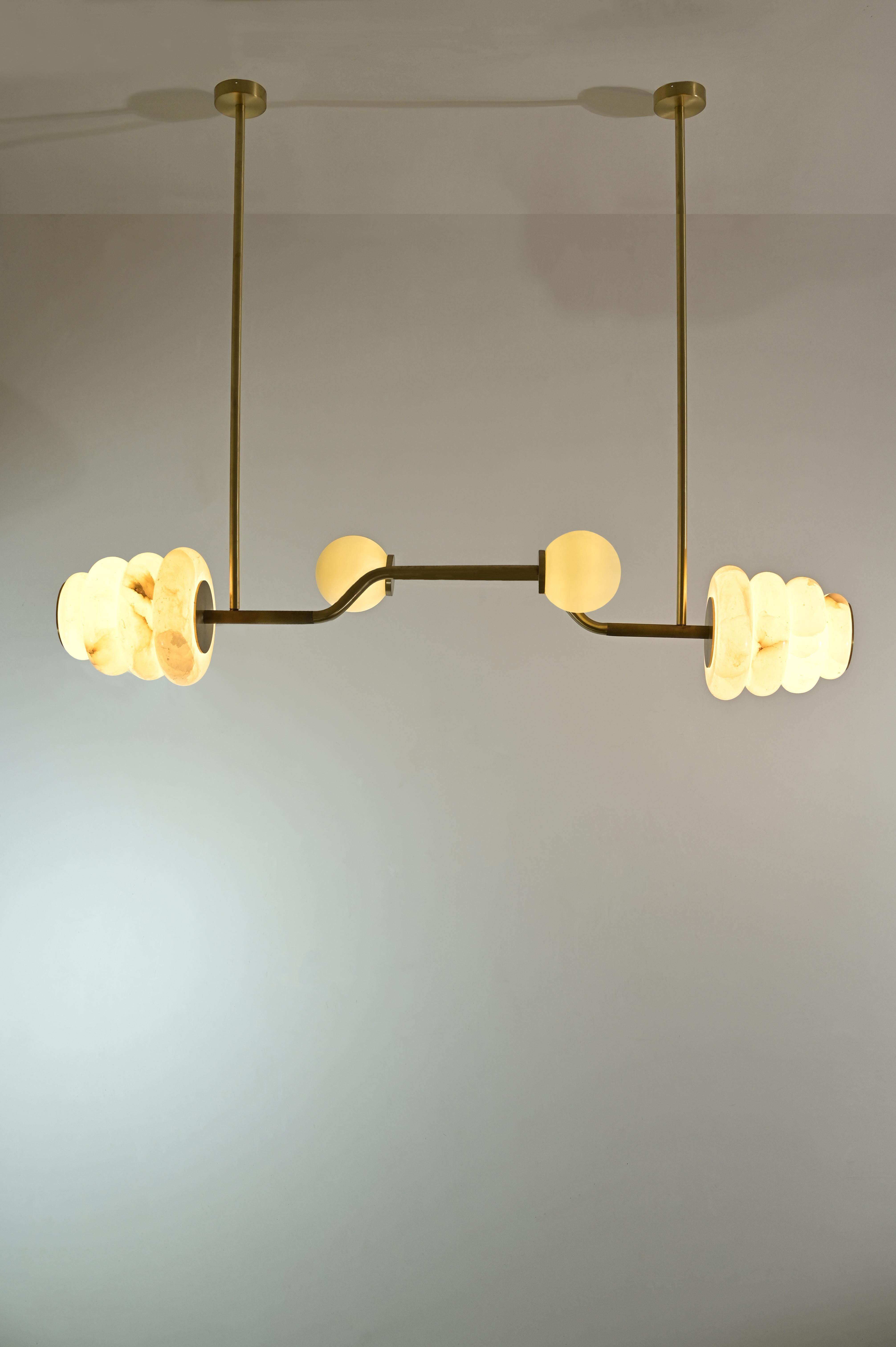 XXI secolo e contemporaneo Lampadario Barbell dello Studio Namit Khanna in vendita