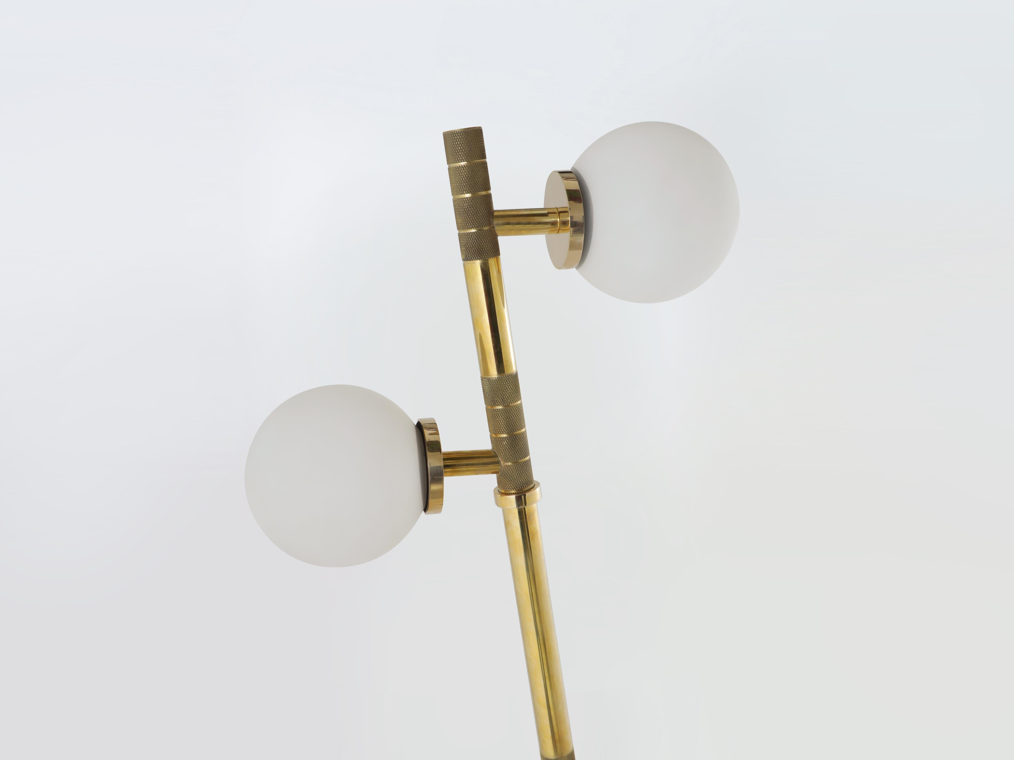 Indian Barbell Floor Lamp by Namit Khanna For Sale