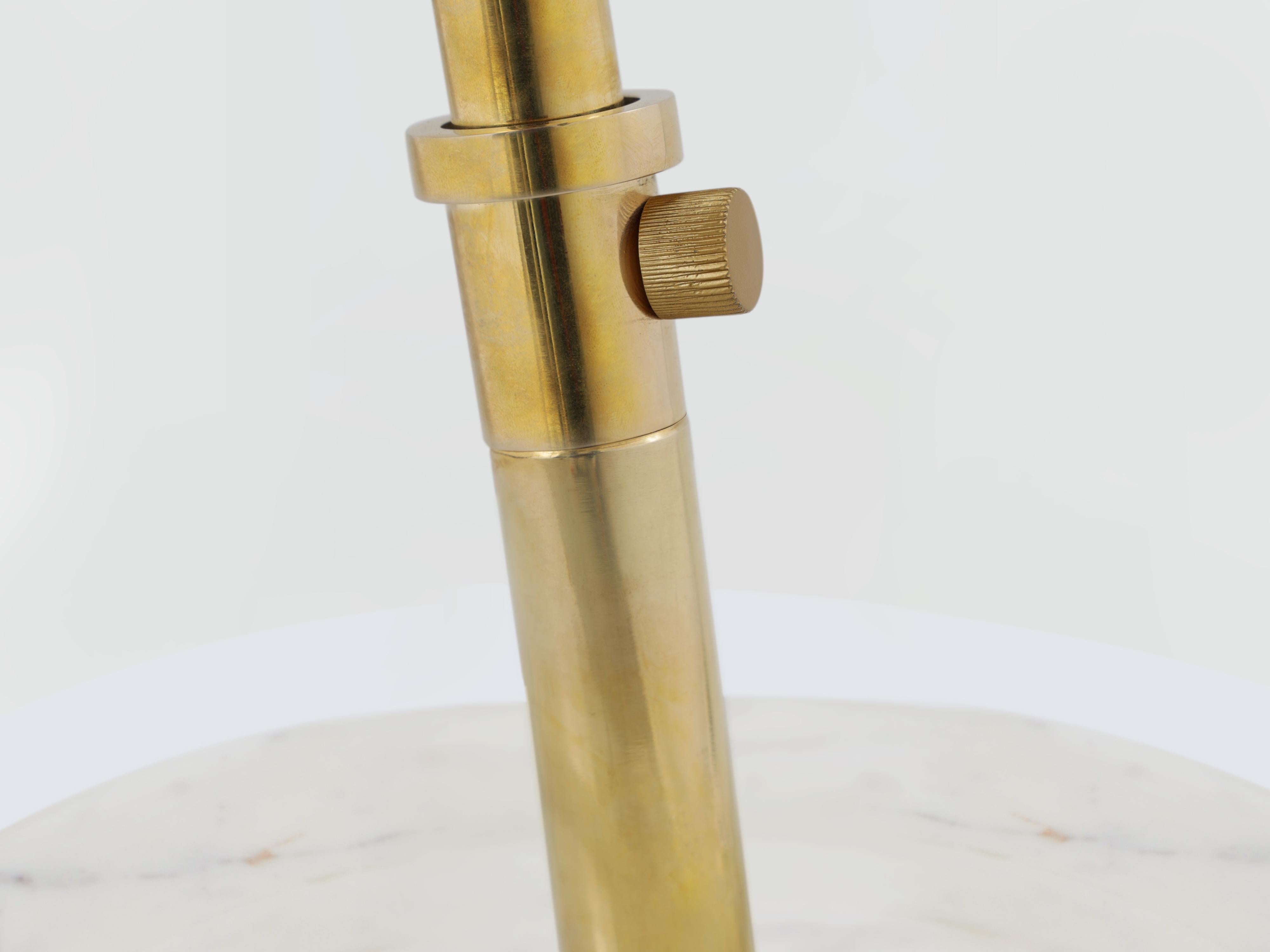 Brass Barbell Floor Lamp by Namit Khanna For Sale