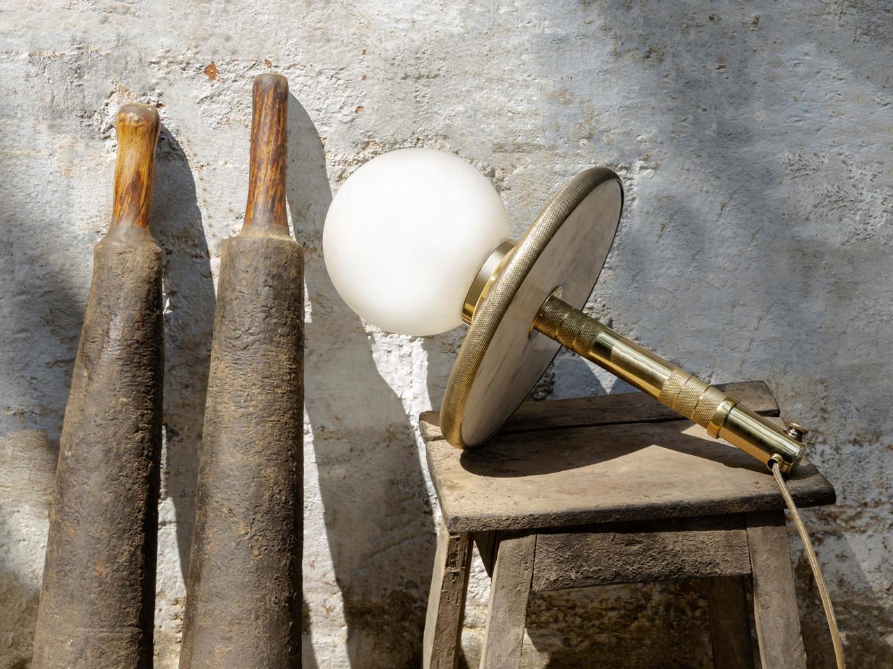 Contemporary Barbell Table Lamp by Studio Namit Khanna For Sale