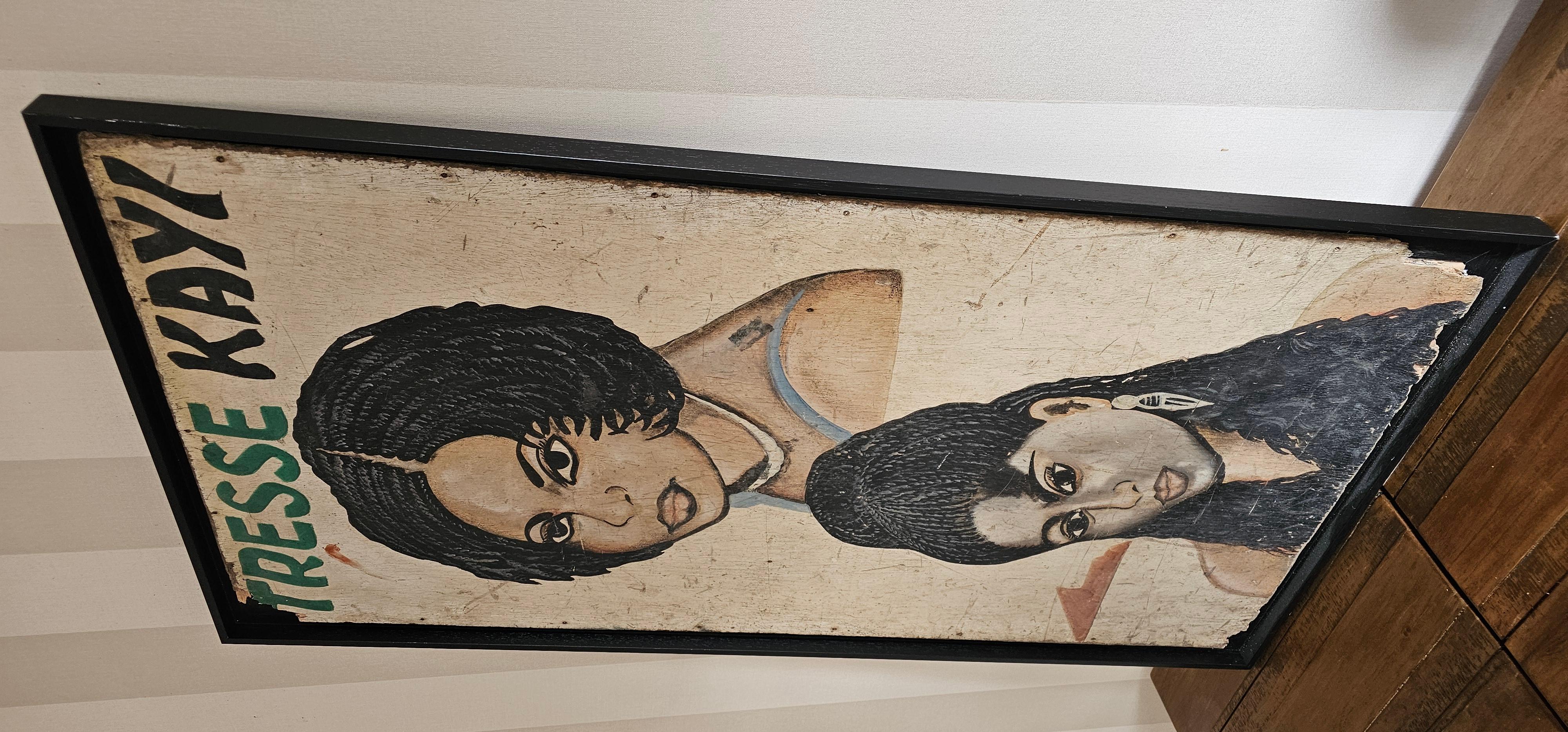 Cartel de peluquería Pintado a mano en venta