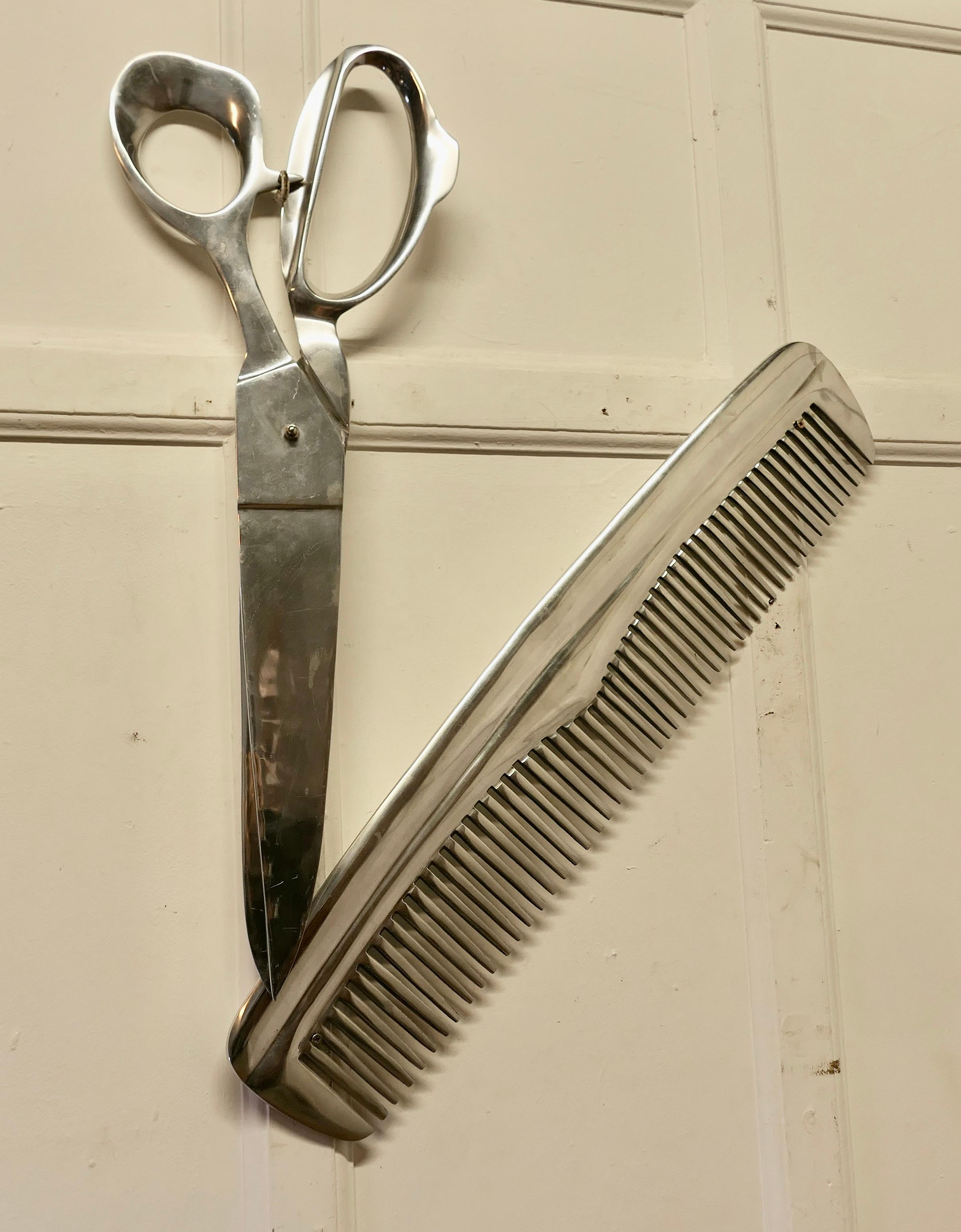 Barber Shop Trade Sign, Giant Comb and Scissors   Larger than life  For Sale 2