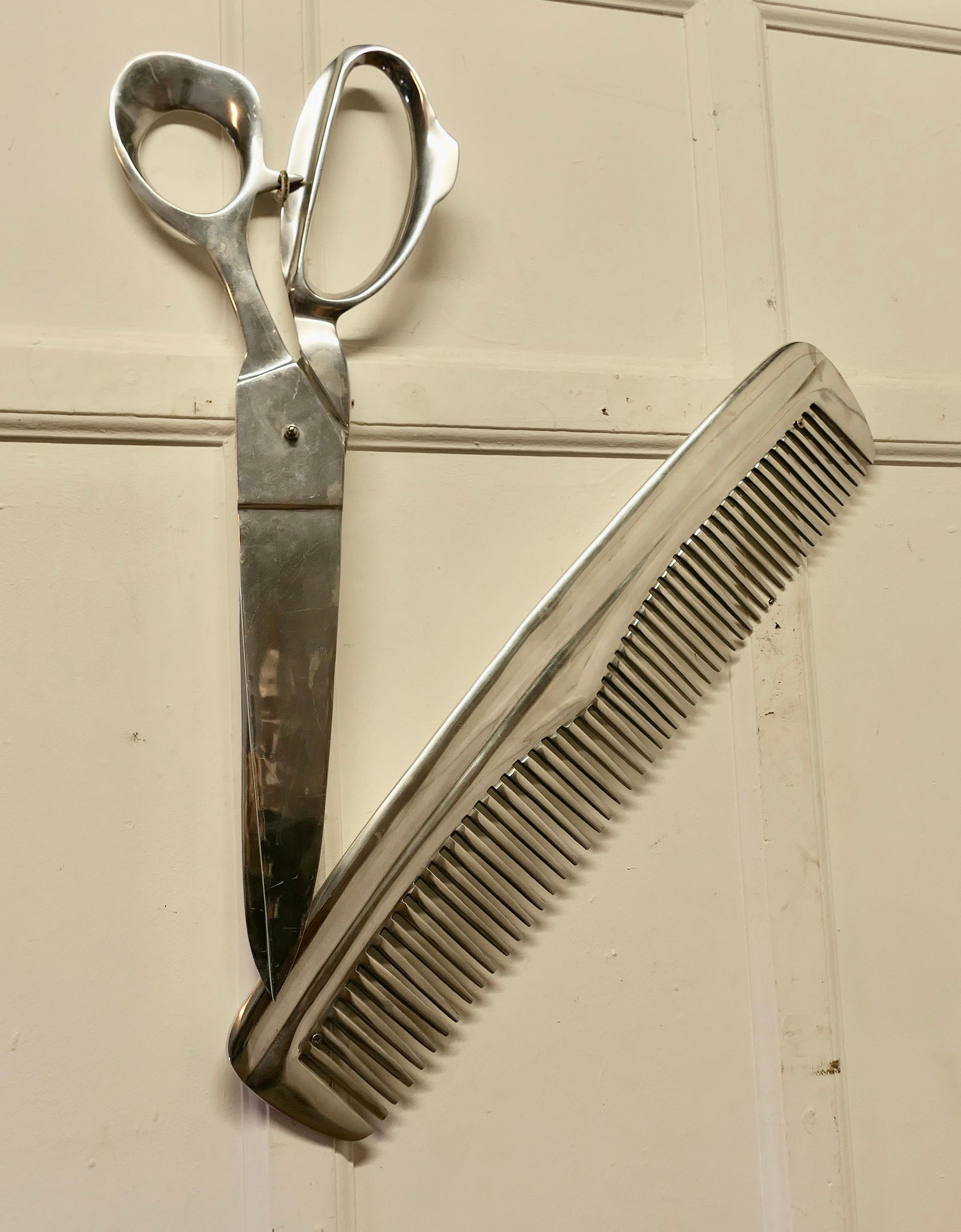 Barber Shop Trade Sign, Giant Comb and Scissors   Larger than life 2
