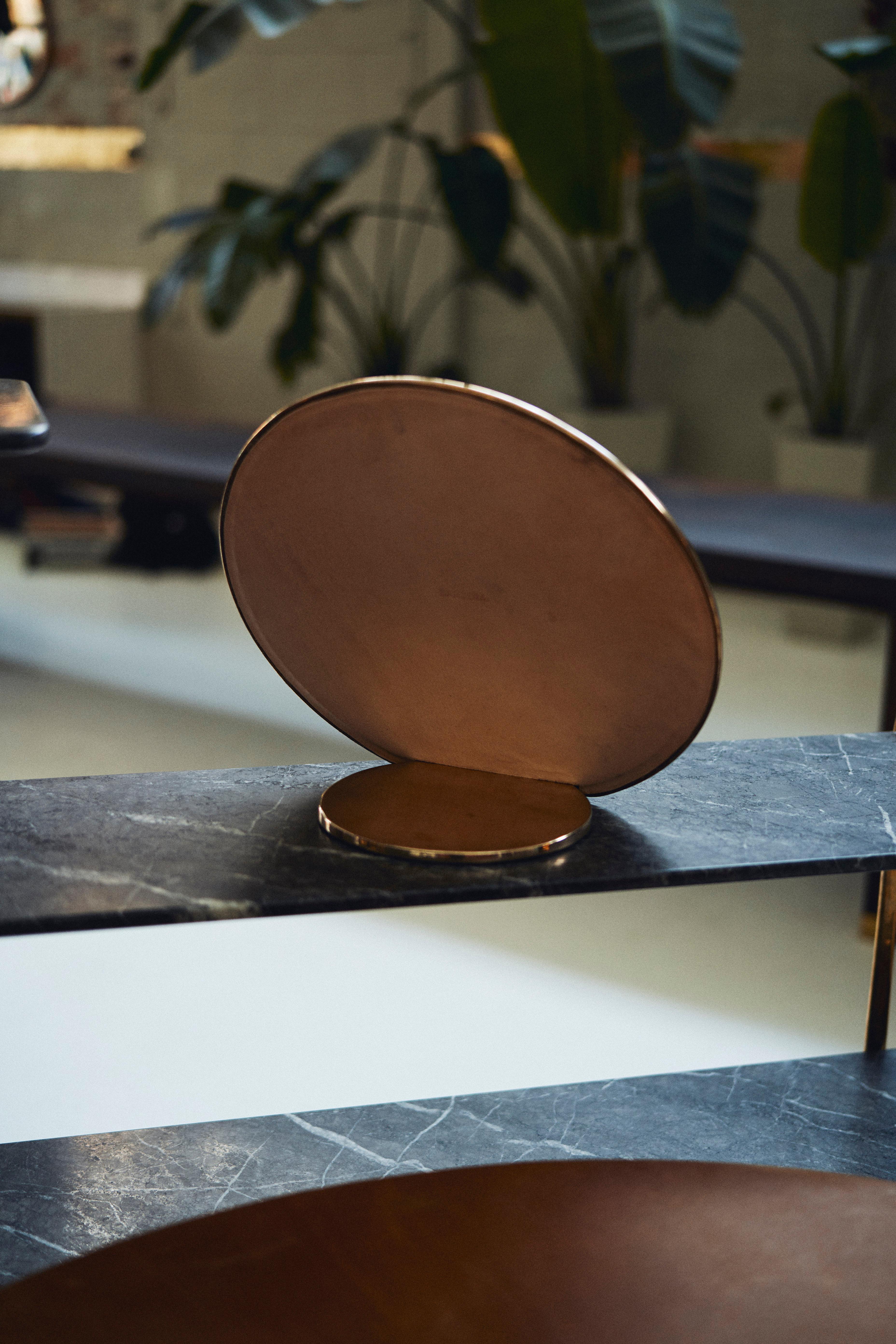 bronze makeup mirror