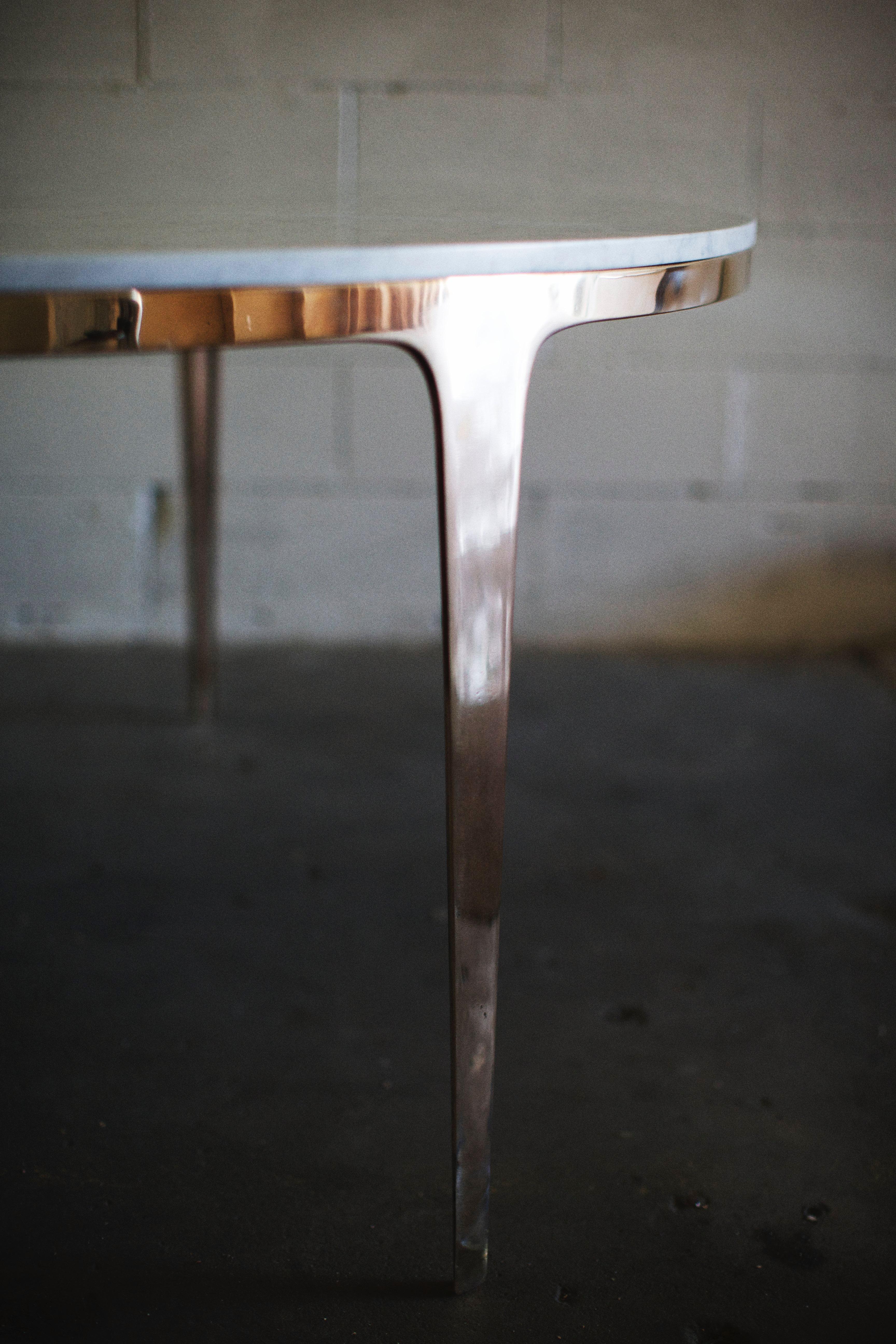 bronze round coffee table