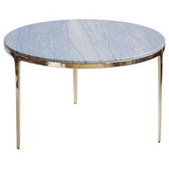 Barbera 'Bronze' Round Table, Modern Solid Bronze Base, Stone Top-Made to order