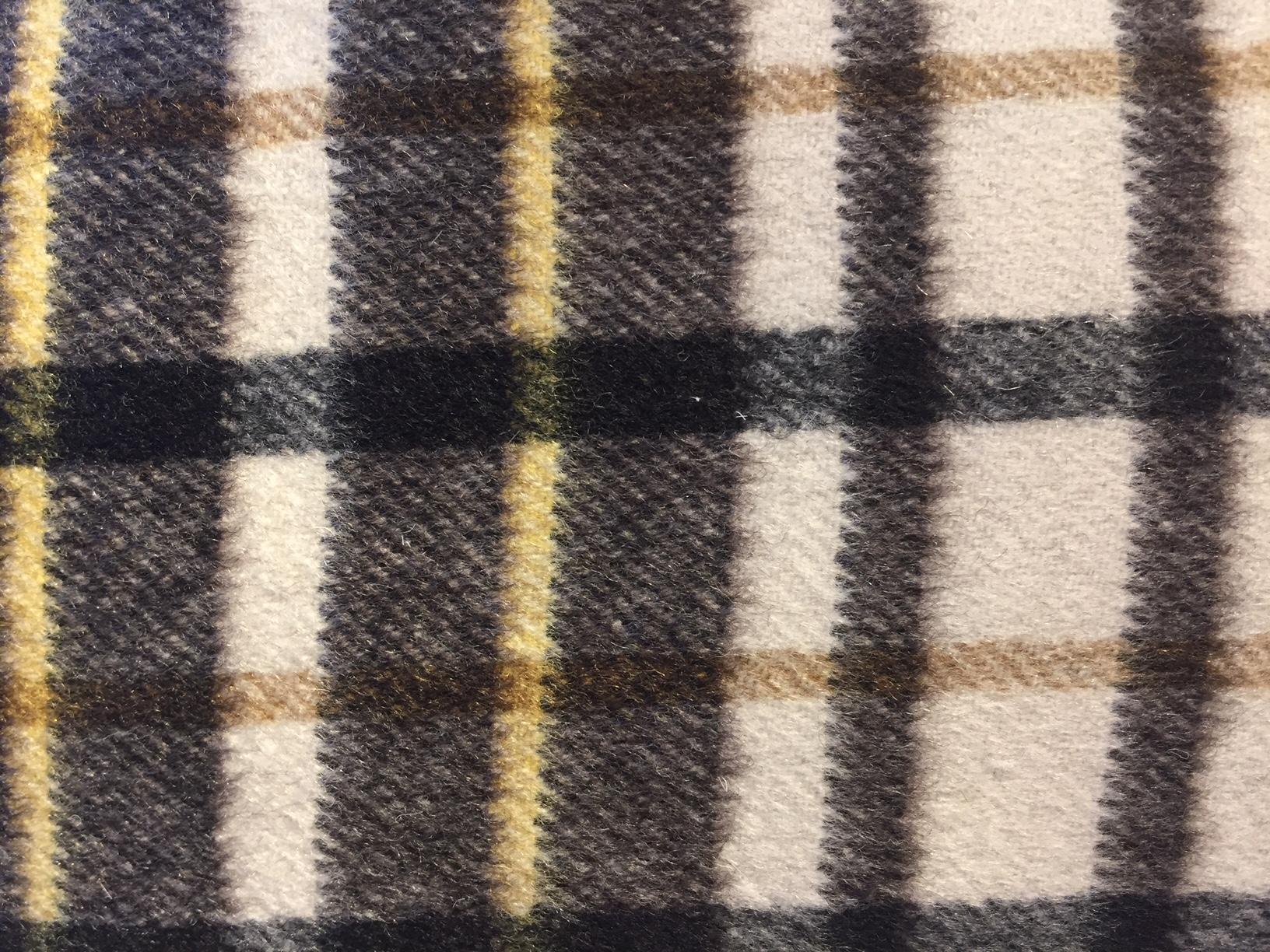 brown checked cushions