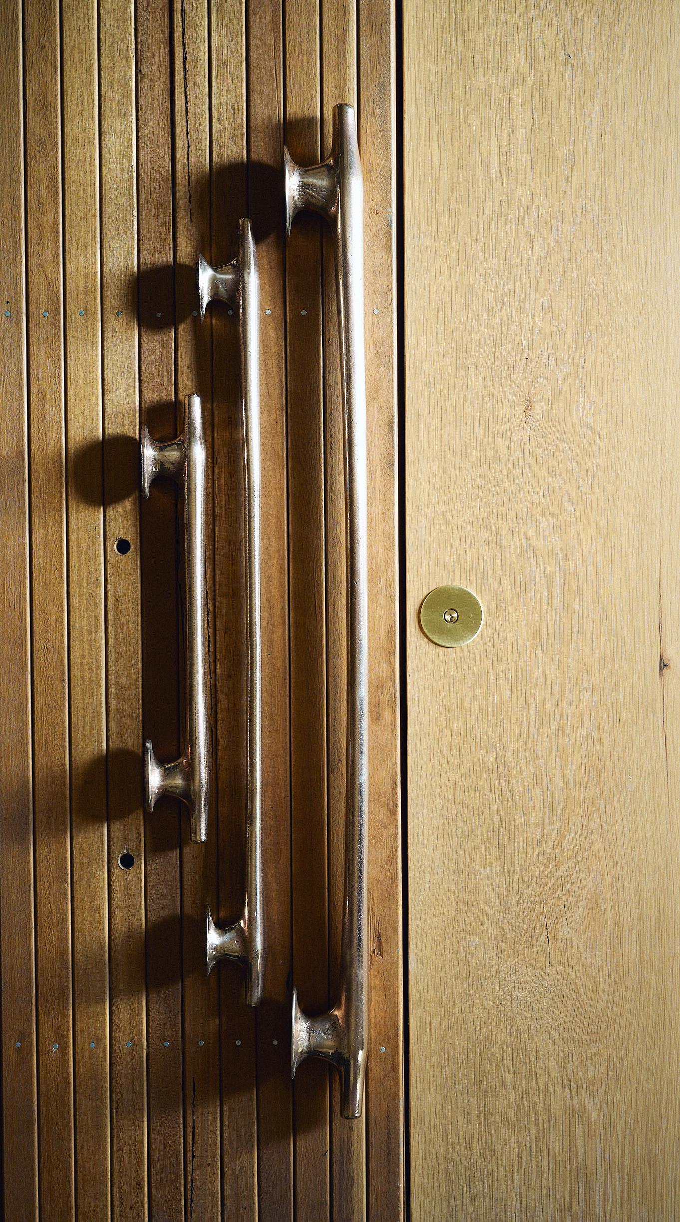 BARBERA Cyrus Cabinet Handle Medium Solid Bronze in vendita 3