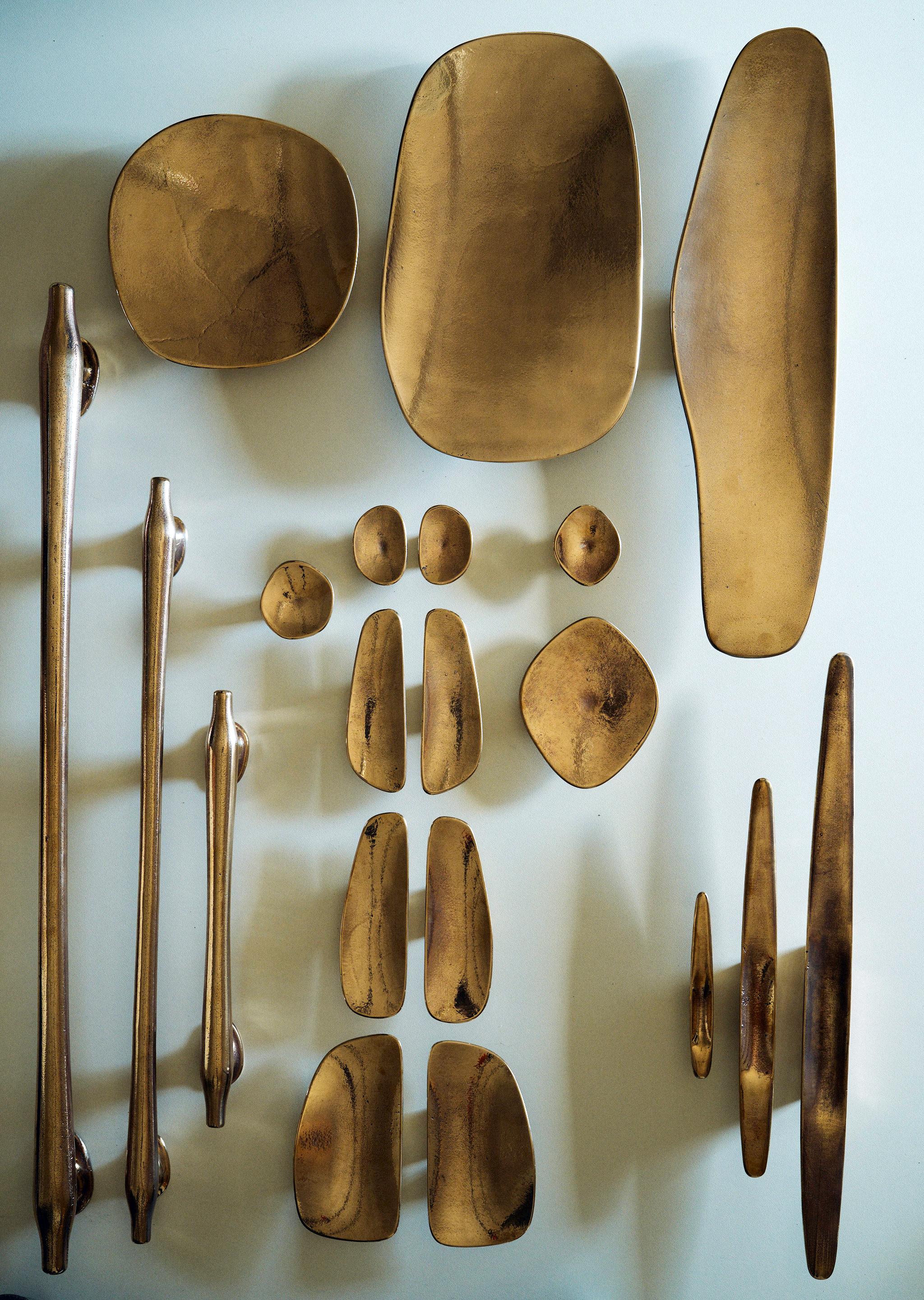 BARBERA Cyrus Cabinet Handle Medium Solid Bronze in vendita 4