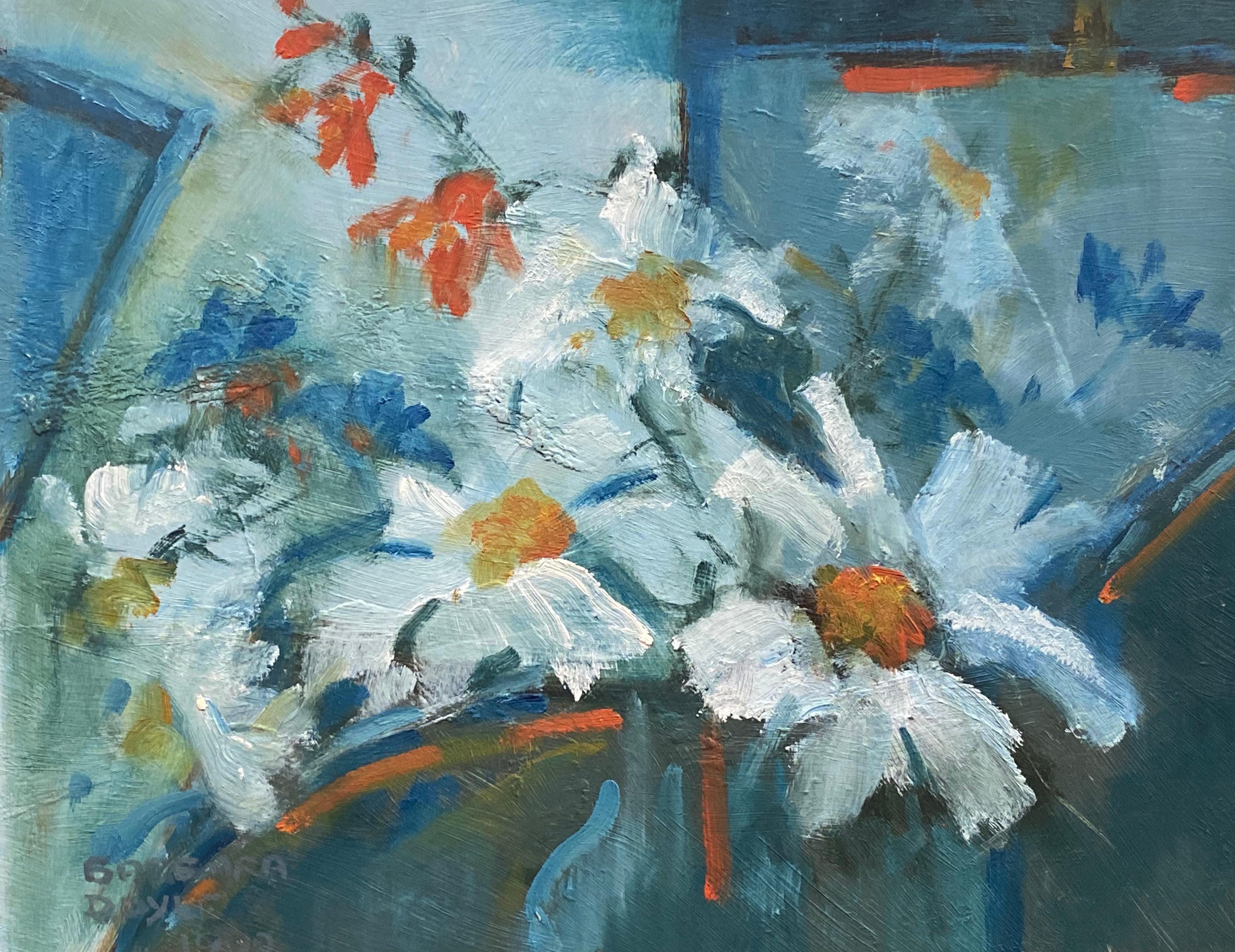 DAISIES - VINTAGE-ENglisch-impressionistische OILprägung von BARBARA DOYLE (geb.1917)