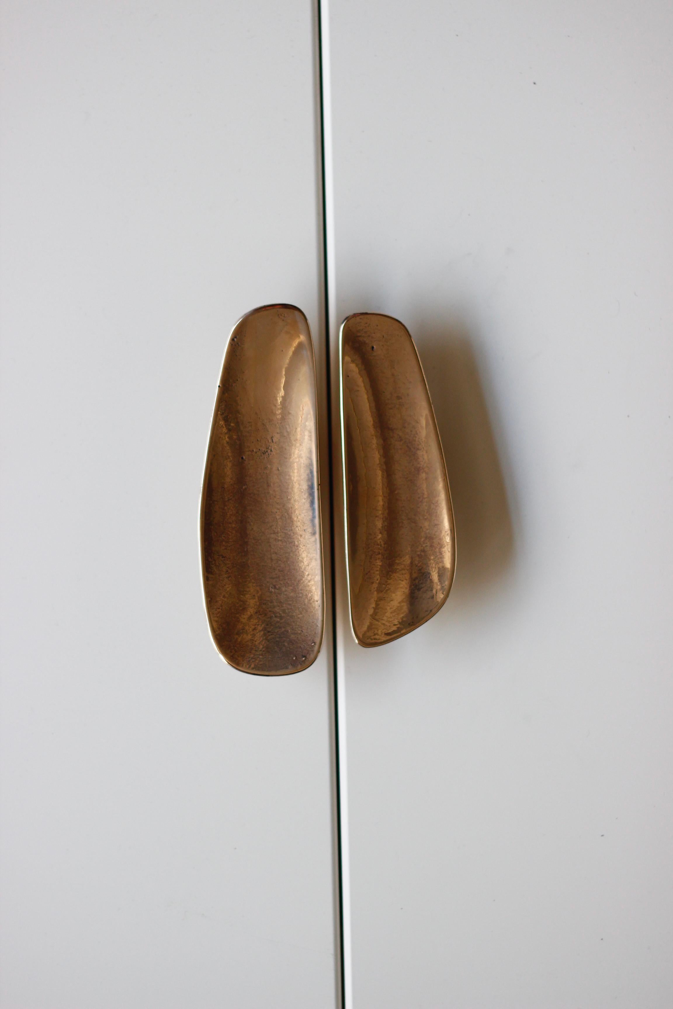 BARBERA Fermat Joinery Pull MEDIUM  Solid Bronze For Sale 7