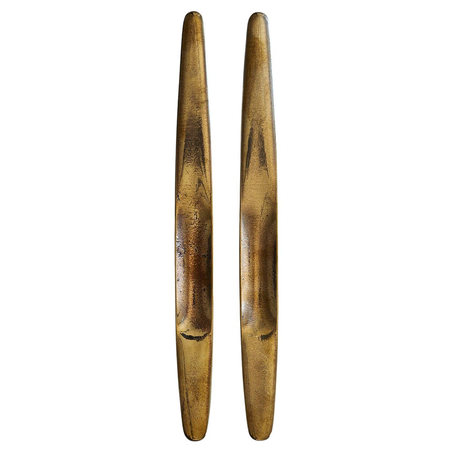 BARBERA Unaipon Medium Cabinet Handle Solid Bronze For Sale