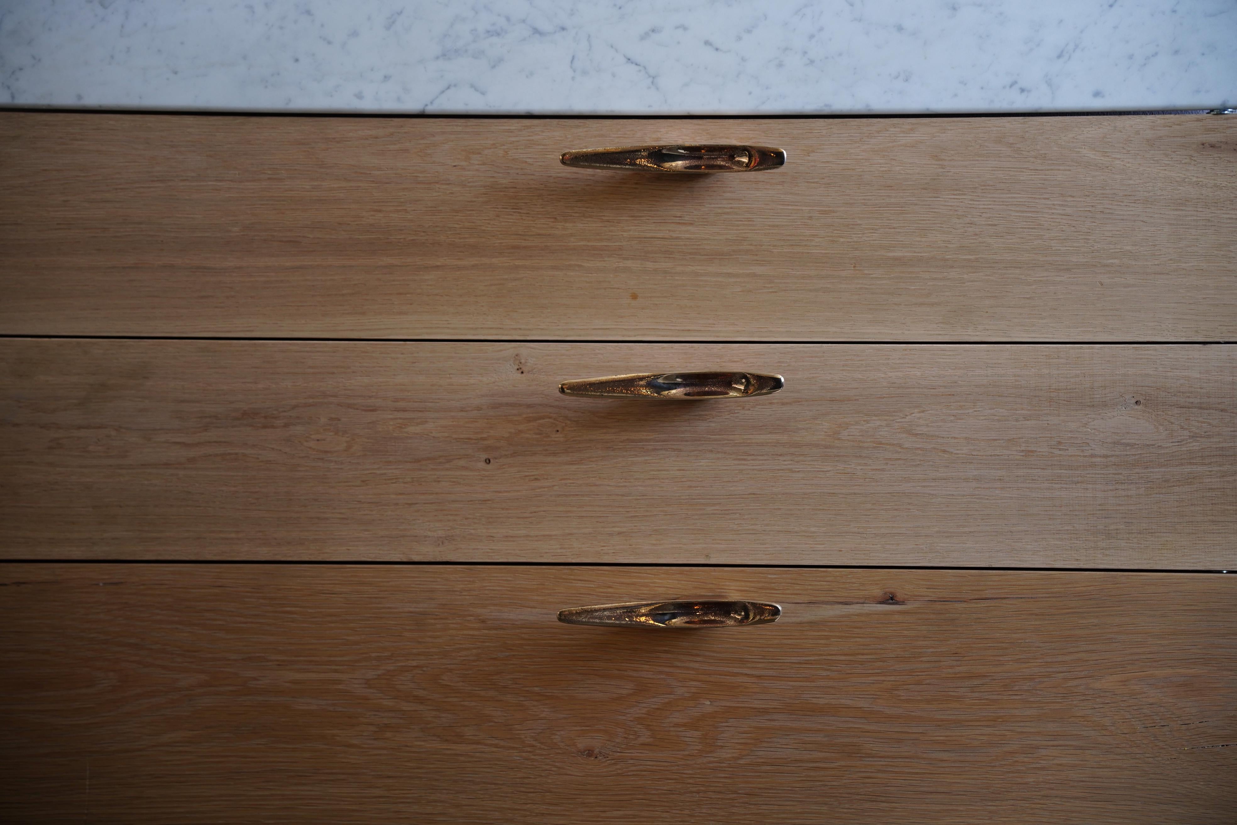 Moulage BARBERA Mini poignée d'armoire Unaipon Bronze massif en vente