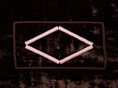 Barberton Handbesticktes braunes Samt-Kissendecke