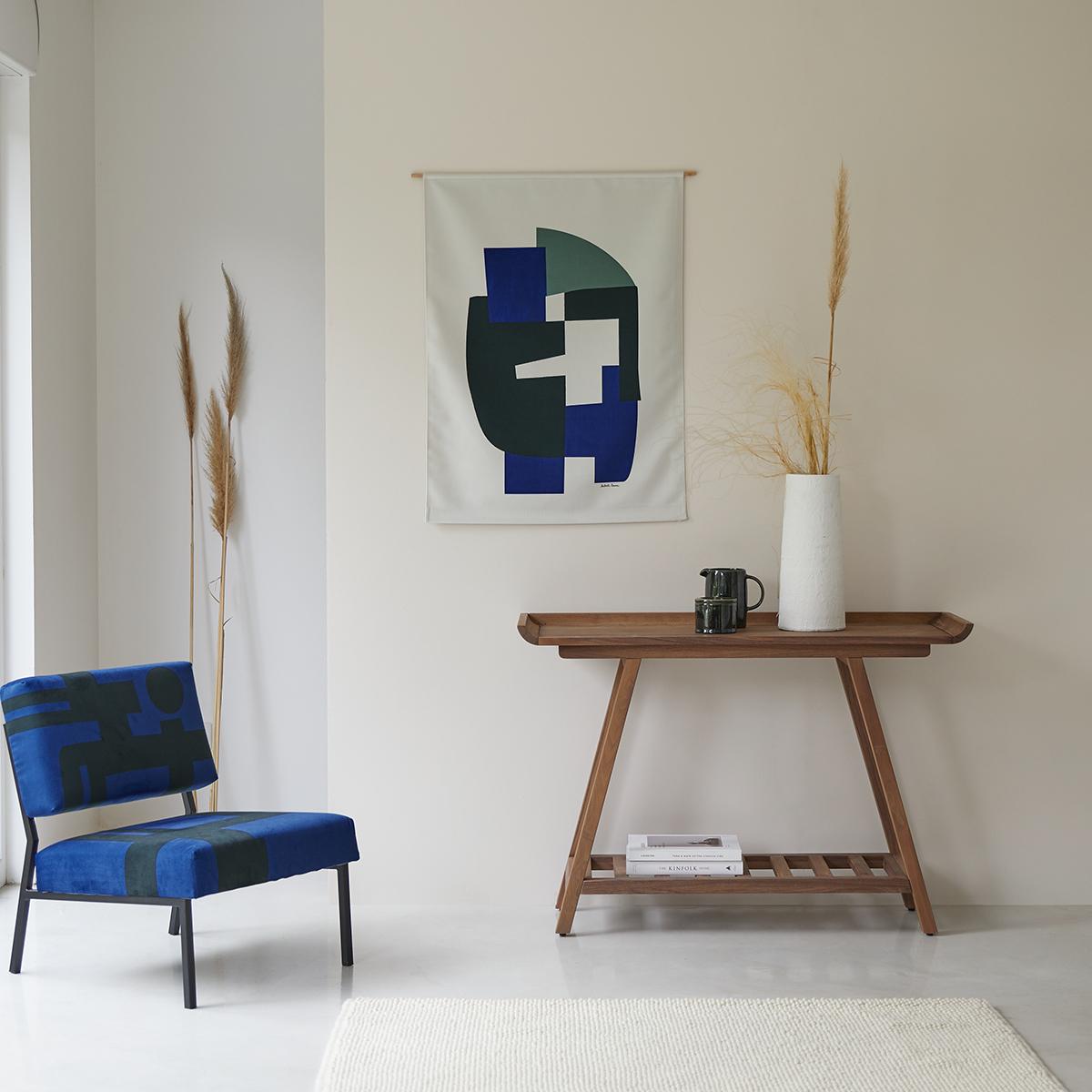 Barbican Blue O2 Armchair by Babel Brune In New Condition For Sale In Geneve, CH