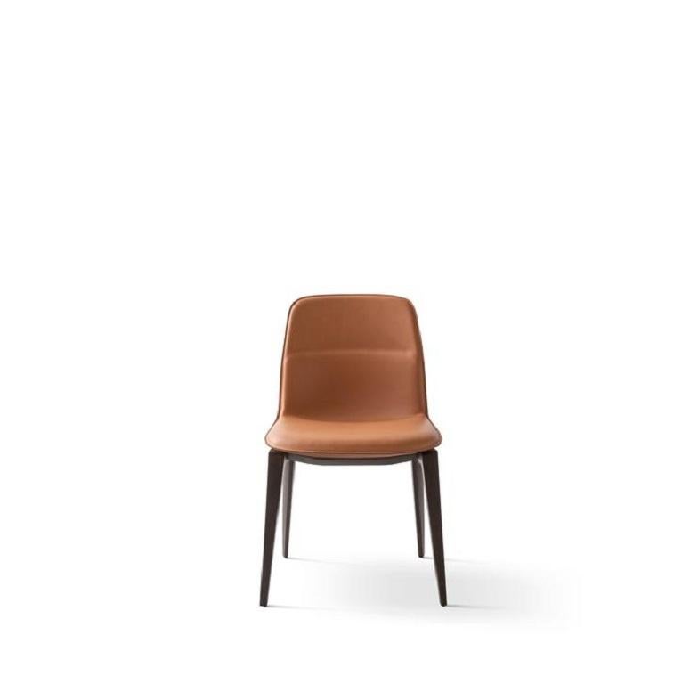 Stuhl aus Naturleder Molteni&C von Rodolfo Dordoni – hergestellt in Italien (Italienisch) im Angebot