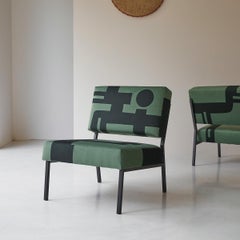 Fauteuil Barbican O2 vert par Babel Brune