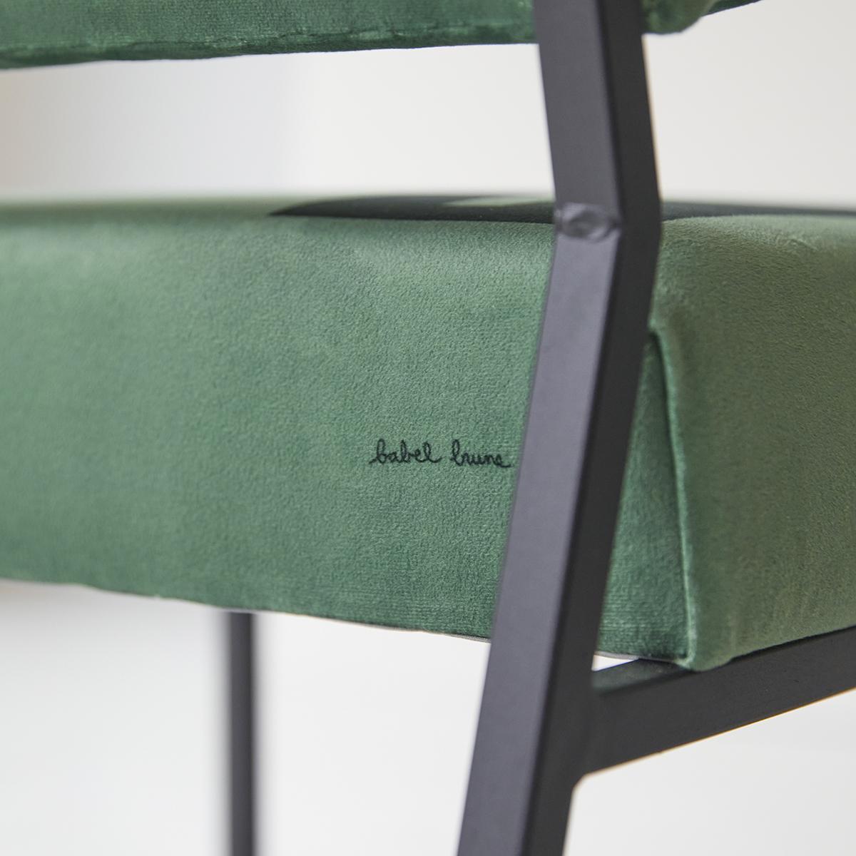 Post-Modern Barbican Green O2 Armchair by Babel Brune For Sale