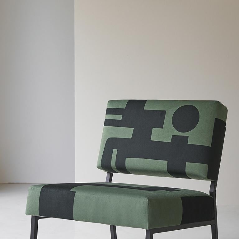 Barbican Green O2 Armchair by Babel Brune In New Condition For Sale In Geneve, CH